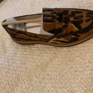 Calf Hair Leopard Animal Print Loafer flats
